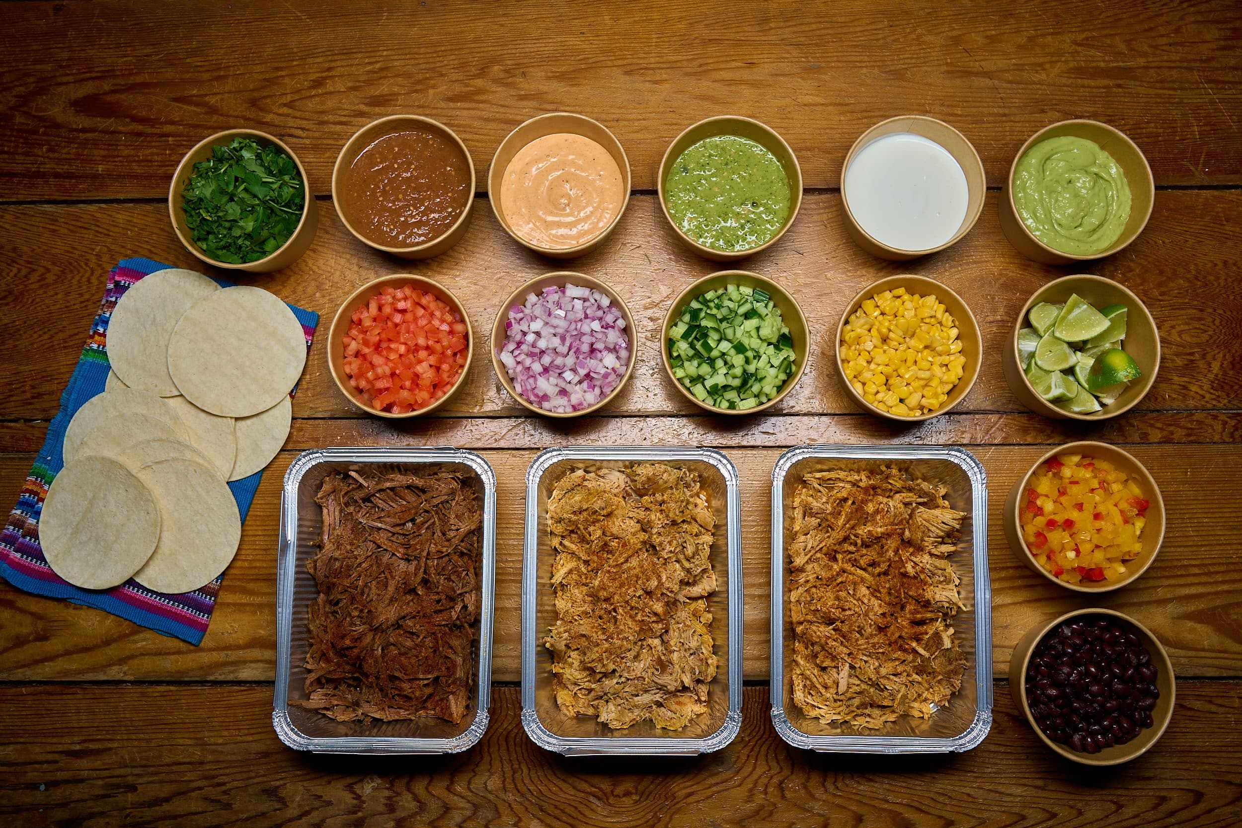 Buffet de traiteur Los TNT Tacos